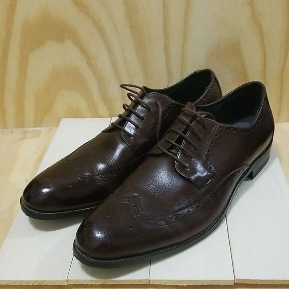 STACY ADAMS Brown Leather Oxford Shoes SIZE 14 main image 6